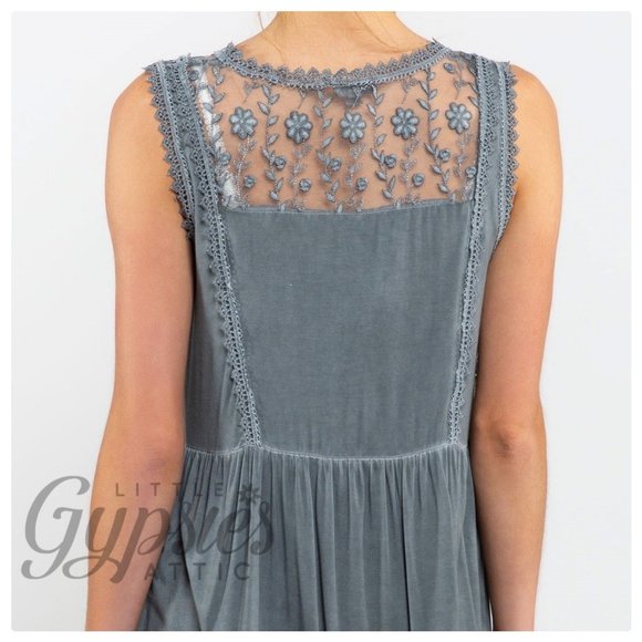 POL Windowpane Feminine Tunic Top - Picture 9 of 13